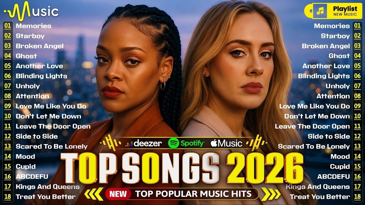 Adele, Rihanna, Selena Gomez, Dua Lipa, Bruno Mars, The Weeknd, Maroon 5, Zayn - Billboard Hot 100