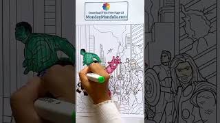 Marvel Avengers Coloring Pages (Super Awesome!) #shorts