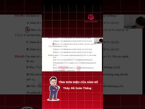 Toán 12 - Tính đơn điệu hàm số