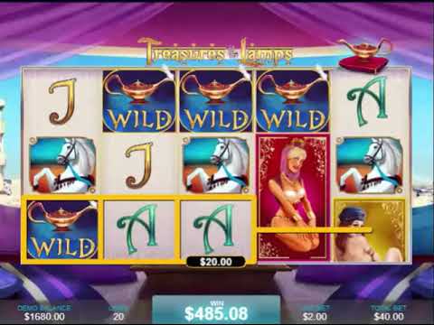 Mega Win on Treasures of the Lamps Slot Machine from Playtech