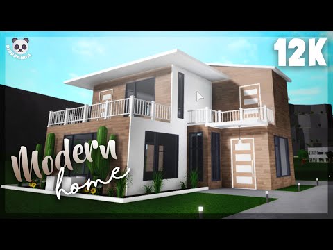 ROBLOX: Bloxburg | 2 Story Modern Home EXTERIOR 12K - YouTube