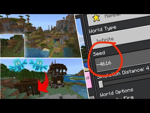 SRB GAMERS - Minecraft Huge Village, Pillager Outpost And Witch Hut Seed