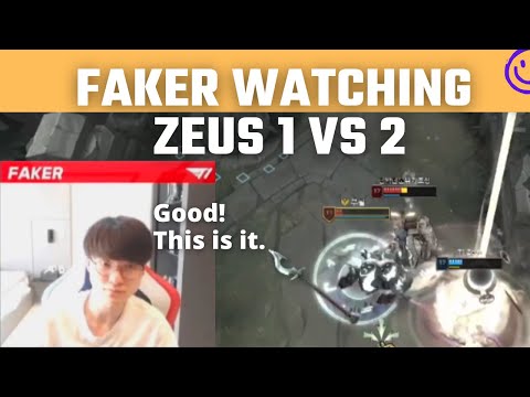 Faker watching Zeus 1vs2: "Good! That is it!" | T1 Stream Moments