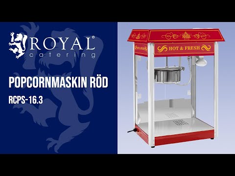 video - Popcornmaskin - Retrodesign - Röd