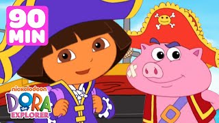 Dora the Explorer Visits Pirates and Fantastical Shores! #2 🏴‍☠️ 90 Minutes | Dora & Friends