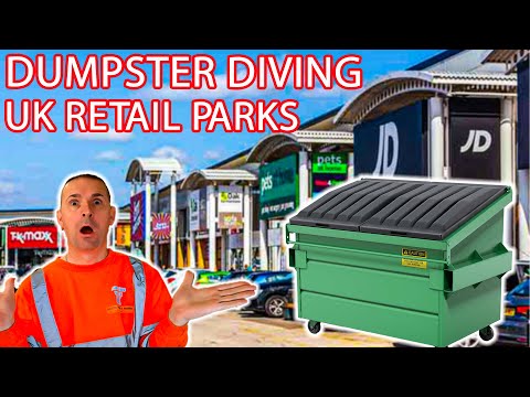 I WENT DUMPSTER DIVING AT UK RETAIL PARKS LETS SEE WHAT WE CAN FIND.