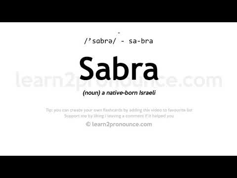Sabra pronunciation and definition