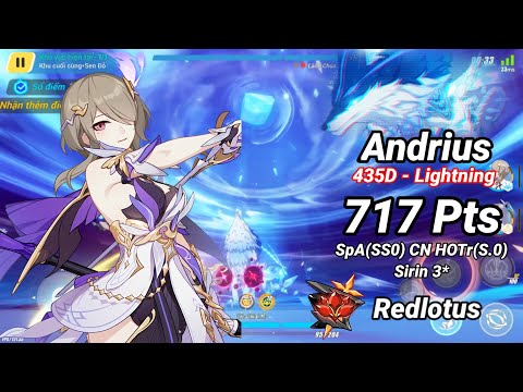 Redlotus D435: Andrius (Lightning) 717 Pts - SpA(SS.0) CN HOTr(S.0) Sirin 3* | Honkai 6.4