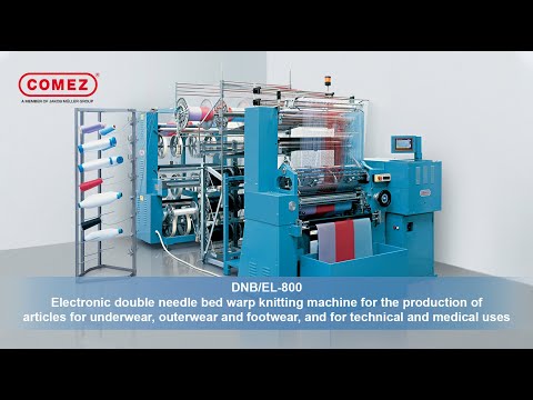 Electronic double needle bed warp knitting machine for technical and medical articles: DNB/EL-800
