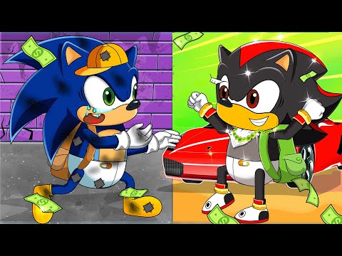 Sonic Movie 2 animation - Poor Baby Sonic Vs Rich Baby Shadow || Sorry Baby Sonic!!!