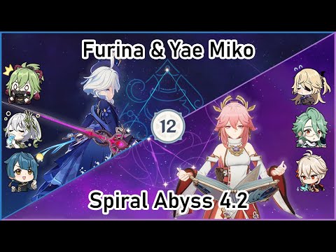 Spiral Abyss 4.2 | C0 Furina Hyperbloom & C0 Yae Miko