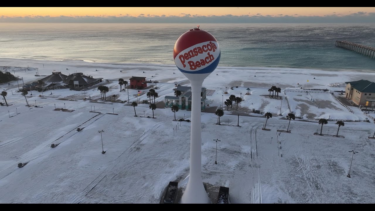 HISTORIC WINTER STORM Hits Pensacola Beach, Florida 1-21-2025