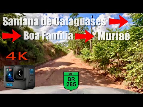 De Santana de Cataguases (MG) até Muriaé, por Boa Família. A rota mais curta, com estrada de terra. 