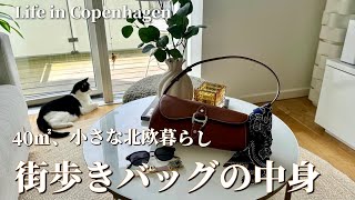 飾らない軽さ重視、40㎡北欧暮らしのミニマルなバッグの中身|夏の北欧コペンハーゲン街歩き|What's in my bag