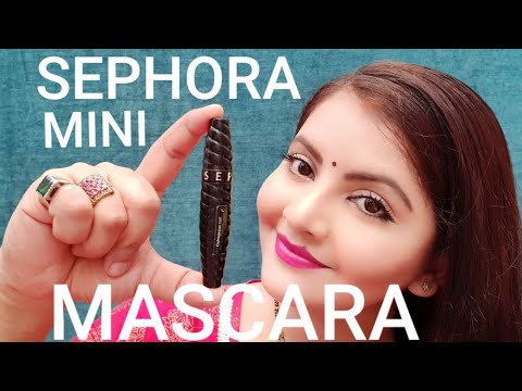 SEPHORA outrageous extension dramatic volume length mini mascara review & demo | RARA | mini makeup Video