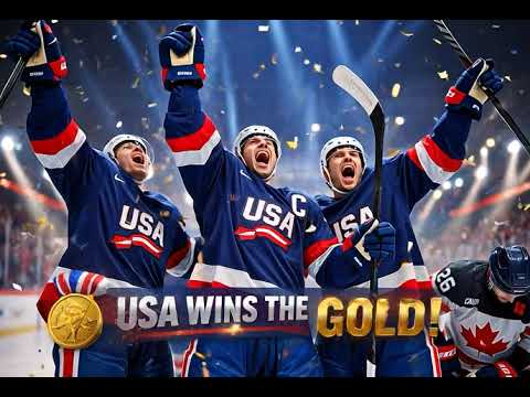 USA WINS GOLD🏒 Overtime Thriller vs Canada | Team USA Men’s Hockey Golden Victory!