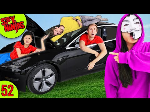 HACKERS TRAPPED US IN TESLA FOR 24 HOURS - Spy Ninjas #52