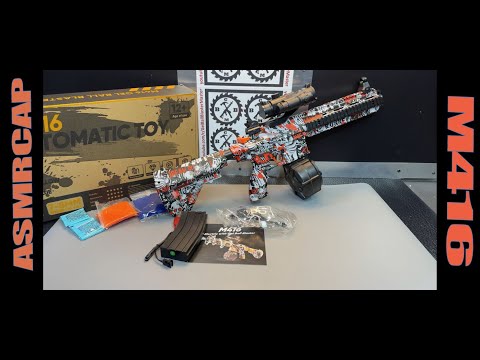 Showcase/Setup - ASMRCAP M416 Gel Ball Blaster - Medium/Big - Drum & Reg Mechanical Mags