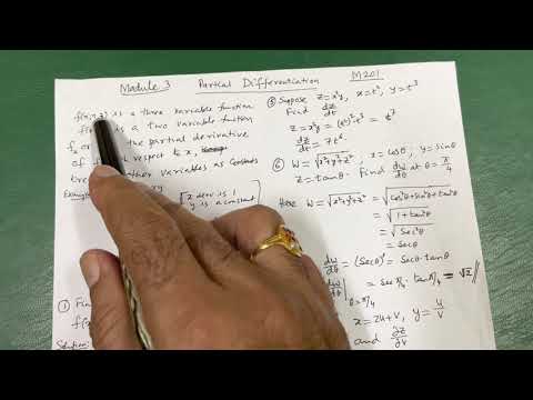 Module 3 -- Math 201 - Partial differentiation