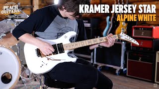Video thumbnail for No Talking...Just Tones | Kramer Jersey Star Alpine White by Peach Guitars