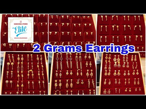 2 Grams Gold Earring Collections | Saravana  Stores Elite | Fancy Earrings Collections