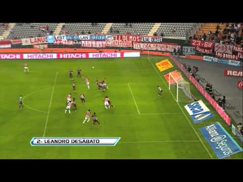 Gol de Desábato. Estudiantes 1 - Lanús 0. Fecha 17. Torneo Final 2013. Fútbol Para Todos