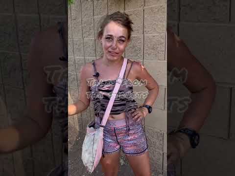 Young homeless girl likes living in the streets