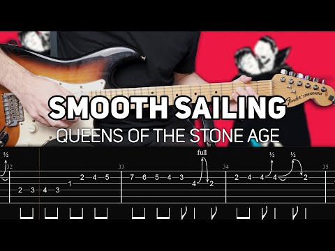 Queens Of The Stone Age - Smooth Sailing (Guitar lesson with TAB)