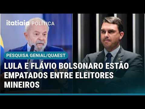 LULA E FLÁVIO BOLSONARO ESTÃO EMPATADOS ENTRE ELEITORES MINEIROS, APONTA PESQUISA GENIAL/QUAEST