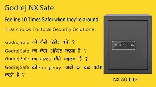 How to Operate Godrej Safe Locker NX 40 Liter Electronic | Unboxing | Use | Installation in Hindi