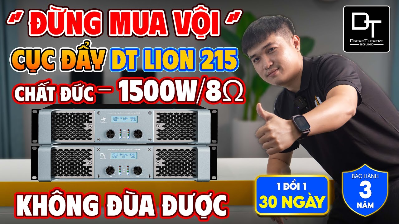 Video sản phẩm Cục đẩy công suất 2 kênh DT Lion215