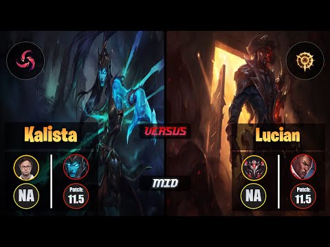 Jensen KALISTA (Mid) [Hail of Blades] VS LUCIAN - Grandmaster NA Patch 11.5