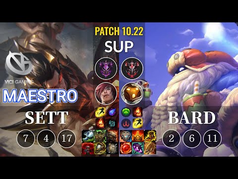 VG Maestro Sett vs Bard Sup - KR Patch 10.22