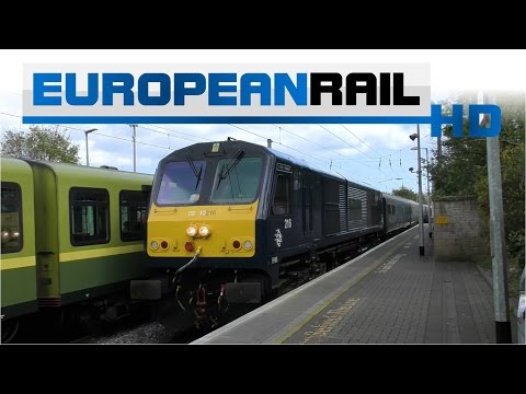 Belmond Grand Hibernian Trial - Iarnród Éireann 201 loco 216 + Mk3 rake passes Dalkey Station