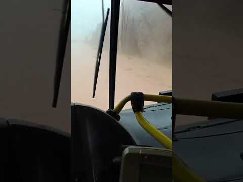 La tormenta causó momentos de tensión al volante en el camino a Ullum