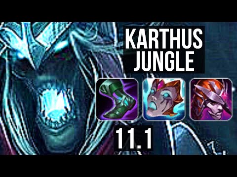 KARTHUS vs NIDALEE (JUNGLE) | Rank 3, 10/2/12, Godlike | TR Challenger | v11.1