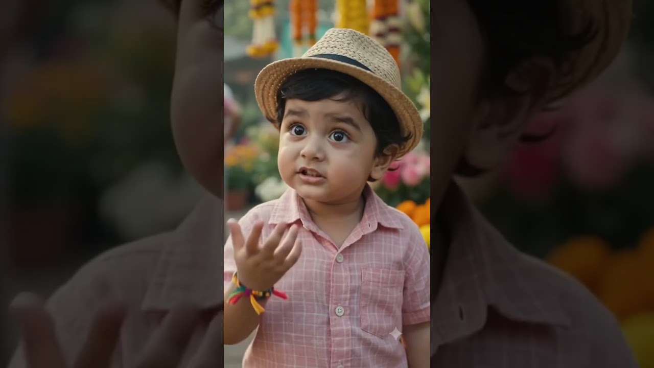 बच्चे की बात सुनकर फूलवाला भी हंस पड़ा! 🌸 #Shorts#comedy#ai baby