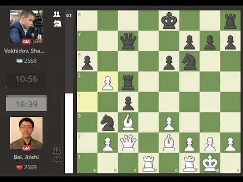 Bai Jinshi VS Shamsiddin Vokhidov, . 2022 FIDE World Team Championship finals