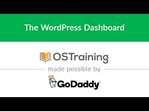 WordPress Beginner Tutorial 6 The WordPress Dashboard