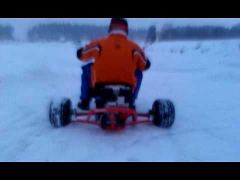 Motorized Drift Trike on ice