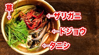 田んぼの水路にいたもの鍋