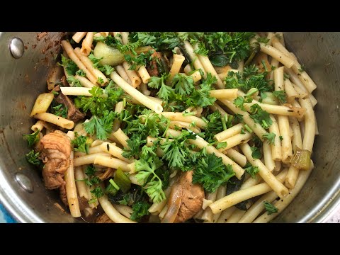 How to make macaroni and chicken stew Guyanese style