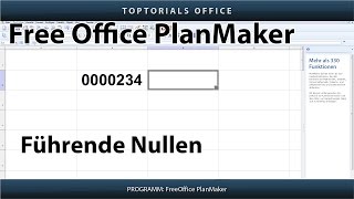 FÜHRENDE NULLEN (Free Office PlanMaker)