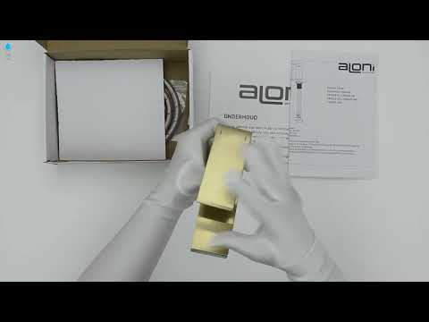 Aloni Chan Waschbeckenarmatur Einhebel viereckig Gold gebürstet CR6028-6BG video