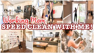 SPEED CLEAN WITH ME 2021 // WORKING MOM CLEANING ROUTINE // SPEED CLEANING MOTIVATION