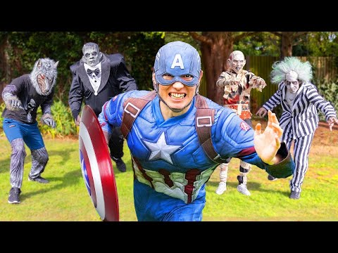 Superheroes VS Halloween - Squid Game!