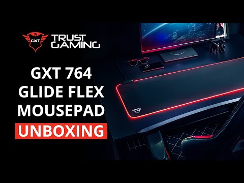 TRUST GXT 764 Glide-Flex RGB XXL pelės kilimėlis | 930x300x3mm video