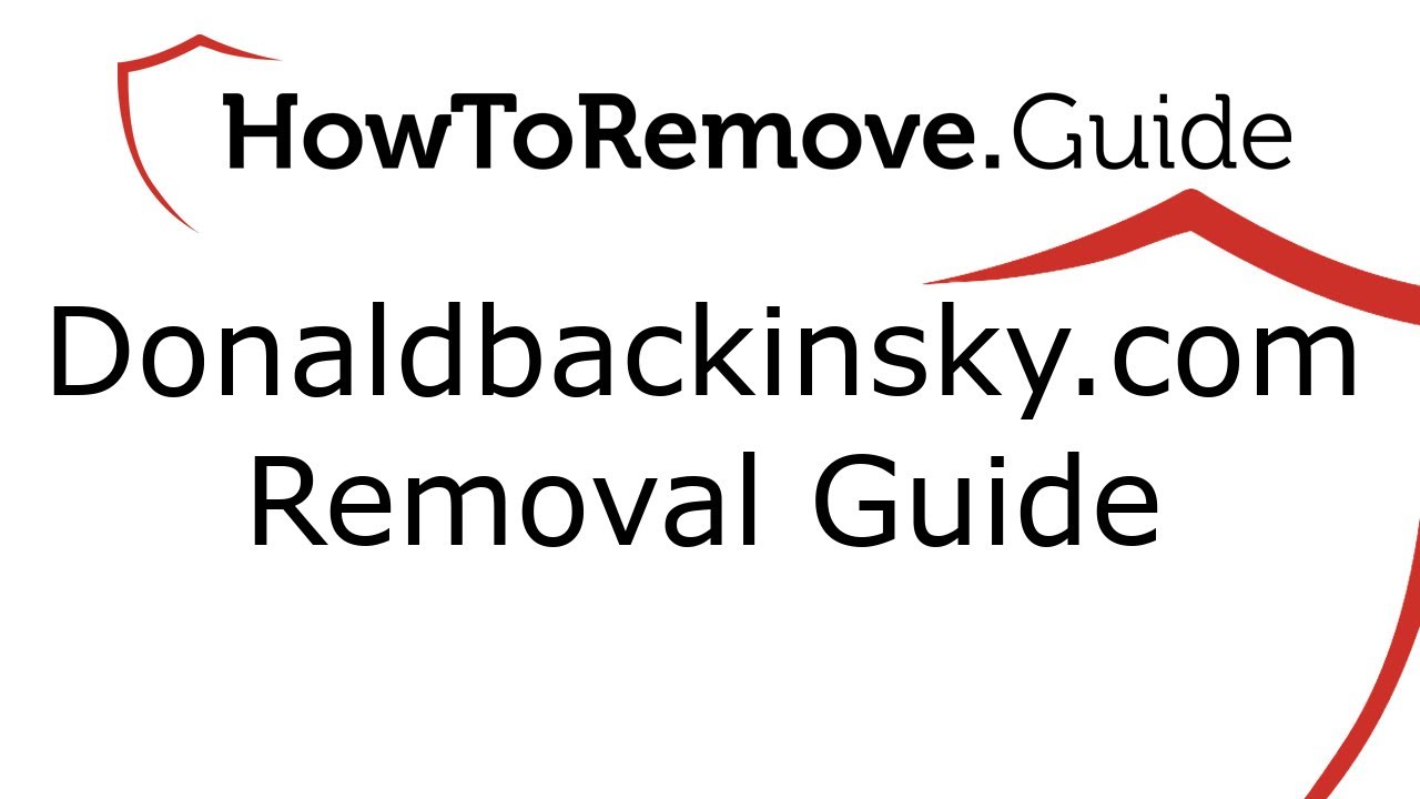Donaldbackinsky Virus Removal