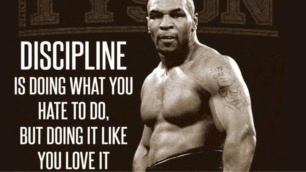 Mike Tyson - Fabulous Poster Discipline Mike Tyson Boxer Inspiring Quote English Motivation #tyson