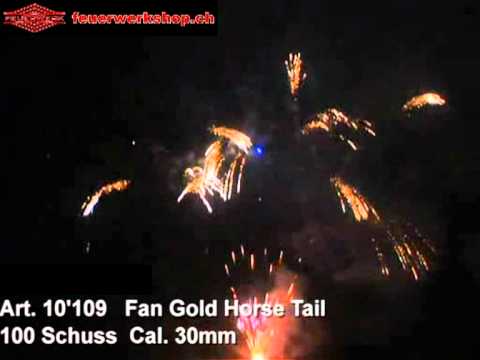 10109 Fan Gold Horse Tail Feuerwerksbatterie